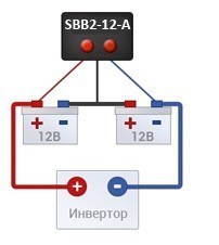 Схема подключения балансира SSB2-12A на батарею 24В